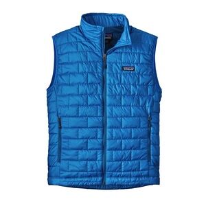 NWT Patagonia Nano Puff Vest SMALL Big Sur Blue Puffer Full Zip